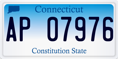 CT license plate AP07976