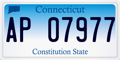 CT license plate AP07977