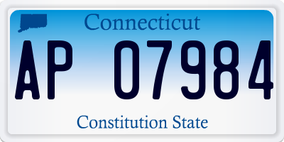 CT license plate AP07984