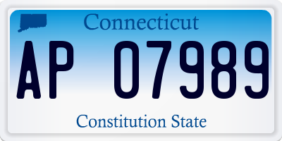 CT license plate AP07989
