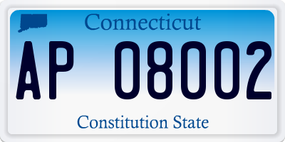 CT license plate AP08002