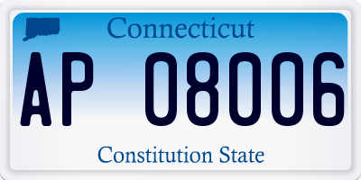 CT license plate AP08006