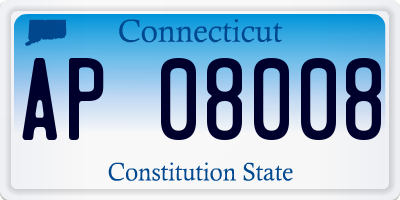 CT license plate AP08008