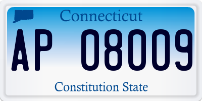 CT license plate AP08009