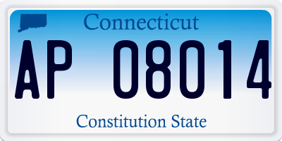 CT license plate AP08014
