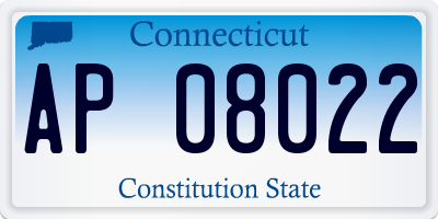 CT license plate AP08022
