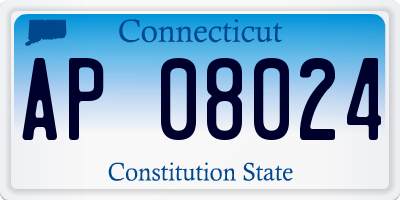 CT license plate AP08024