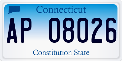 CT license plate AP08026