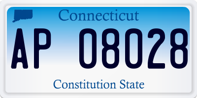 CT license plate AP08028