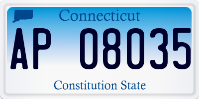 CT license plate AP08035