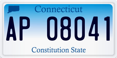 CT license plate AP08041