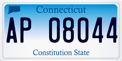 CT license plate AP08044