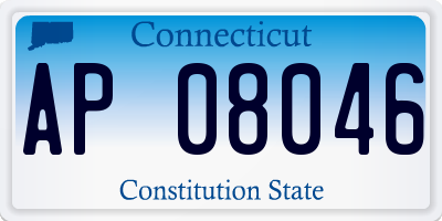CT license plate AP08046