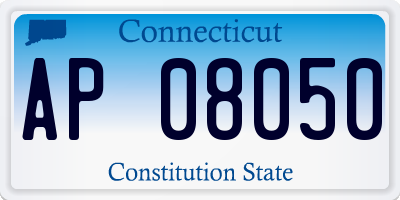 CT license plate AP08050