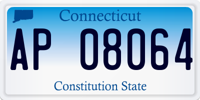 CT license plate AP08064