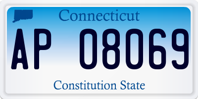 CT license plate AP08069