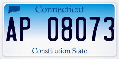 CT license plate AP08073