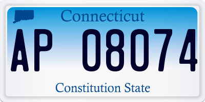 CT license plate AP08074