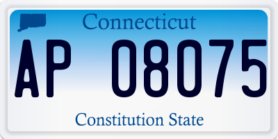 CT license plate AP08075