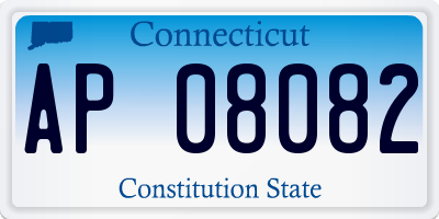 CT license plate AP08082