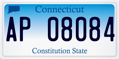 CT license plate AP08084
