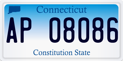 CT license plate AP08086