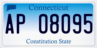 CT license plate AP08095