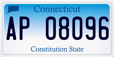 CT license plate AP08096