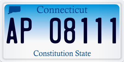 CT license plate AP08111