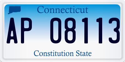 CT license plate AP08113