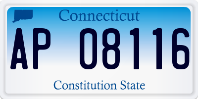 CT license plate AP08116