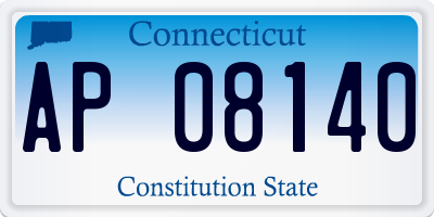 CT license plate AP08140