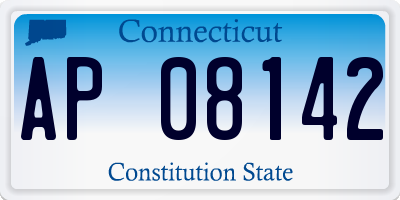 CT license plate AP08142