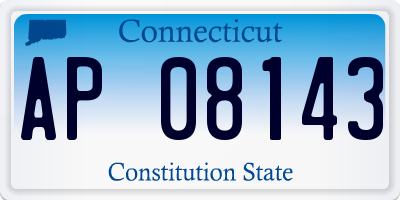 CT license plate AP08143