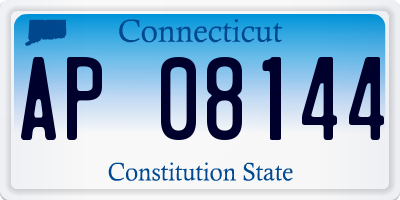 CT license plate AP08144