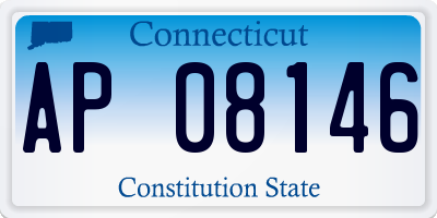 CT license plate AP08146