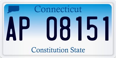CT license plate AP08151