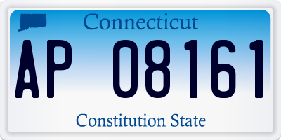 CT license plate AP08161