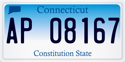 CT license plate AP08167