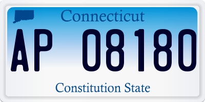 CT license plate AP08180