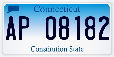 CT license plate AP08182