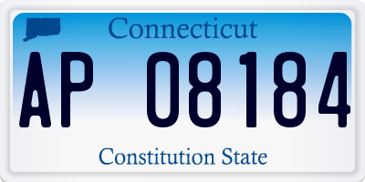 CT license plate AP08184