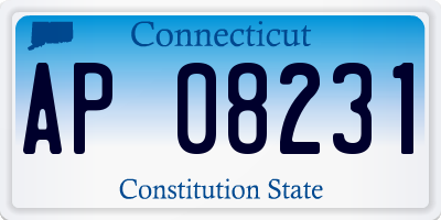 CT license plate AP08231