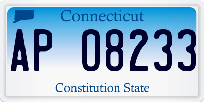 CT license plate AP08233