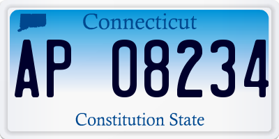CT license plate AP08234