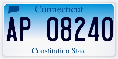 CT license plate AP08240