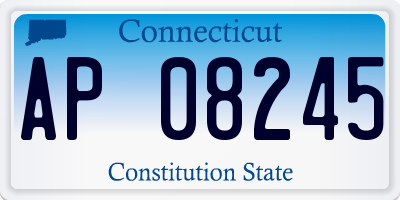 CT license plate AP08245