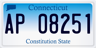 CT license plate AP08251