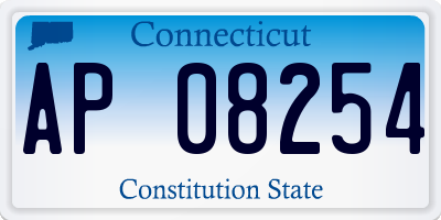 CT license plate AP08254