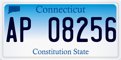 CT license plate AP08256